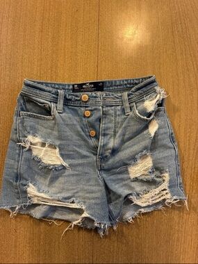 Hollister Women's Distressed High Waisted Denim Shorts